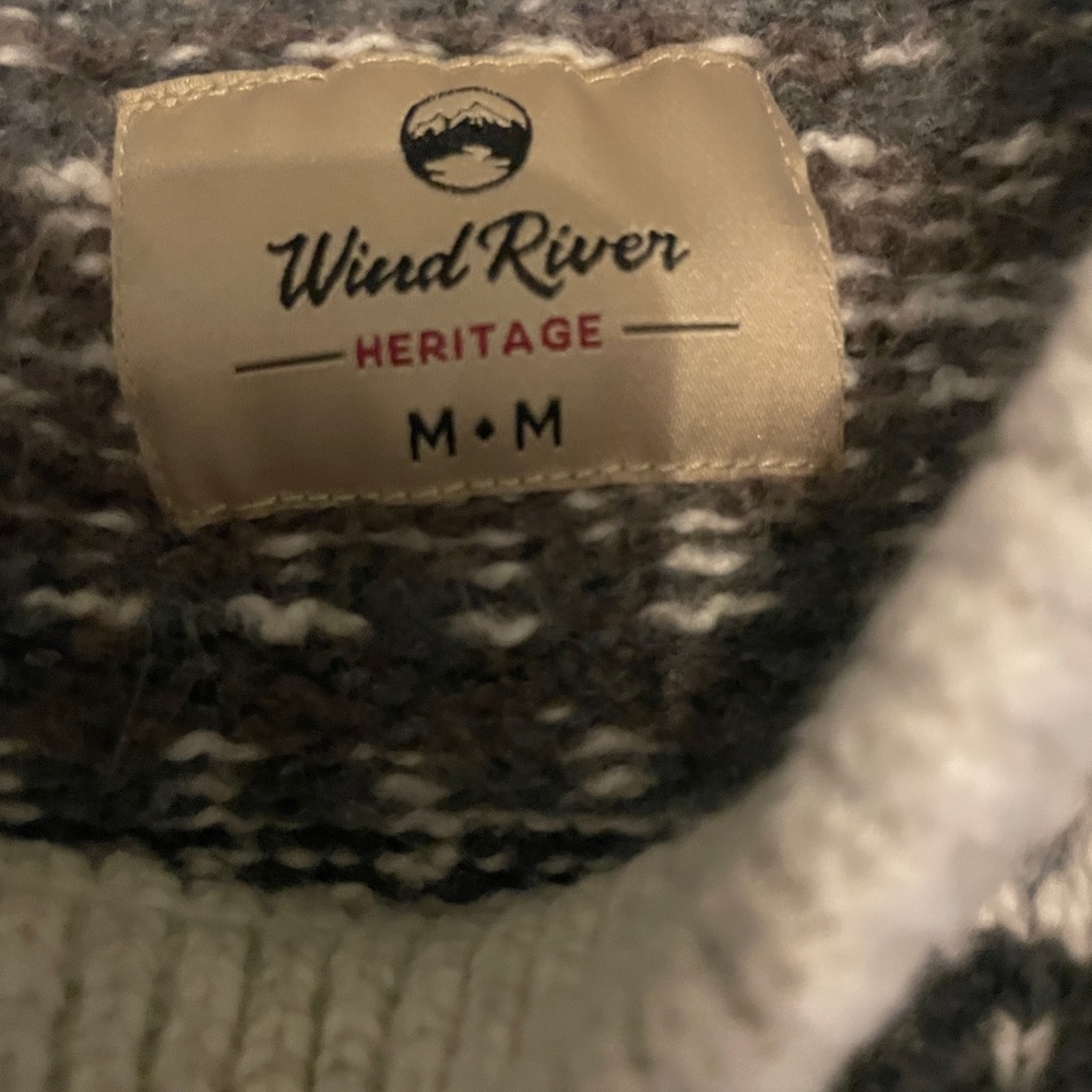 Classic Black and White Crewneck Sweater - Picture 3 of 3